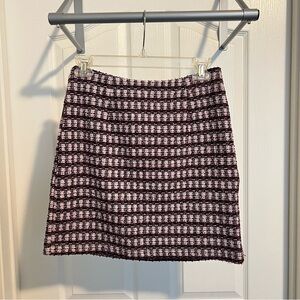 NWT H&M Tweed Purple Miniskirt